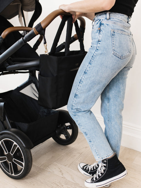 utility-strap-tote-black jujube bags at sophiasstyle.com