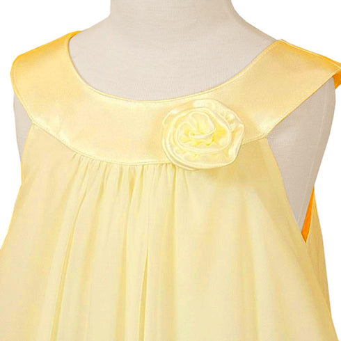 Kids Dream Little Girls Yellow Chiffon A Line Flower Girl Dress 2-14 - SophiasStyle.com