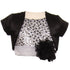 Kids Dream Little Girls Black Satin Short Special Occasion Bolero 2-6 - SophiasStyle.com