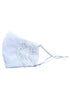 Rain Kids Big Girls White Sequin Beaded Lace Satin Mask - SophiasStyle.com