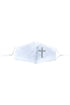 Rain Kids Big Girls White Rhinestone Cross Soft Satin Mask - SophiasStyle.com