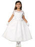 Swea Pea & Lilli Girls White Embroidered Tulle Communion Dress, Sizes 6-12 - SophiasStyle.com