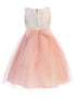 Kids Dream Big Girls Rose Lace Tulle Rhinestone Flower Girl Dress 8-12 - SophiasStyle.com