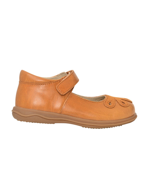 L'Amour Girls Gold Bloom Leather Lining Gum Sole Mary Jane Shoes 4-10 Toddler - SophiasStyle.com