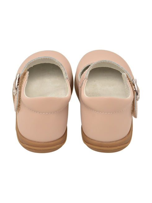 L'Amour Girls Almond Scalloped Trim Leather Mary Jane Shoes 11-12 Kids - SophiasStyle.com