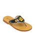 L'Amour Little Girls Black Contrast Whipstitched Trim Thong Sandals 7-10 Toddler - SophiasStyle.com