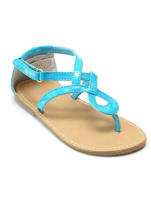 L'Amour Girls Multi Color Swirl Loop Pattern Thong Sandals 7 Toddler-4 Kids - SophiasStyle.com