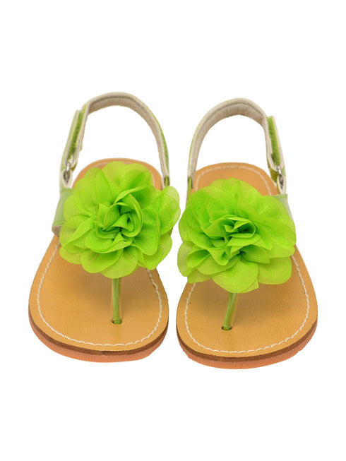 L'Amour Girls Multi Color Carnation Flower Thong Sandals 5 Toddler-4 Kids - SophiasStyle.com