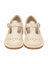 L'Amour Girls White T-Strap Stitch Down Teardrop Mary Janes 4 Baby-10 Toddler - SophiasStyle.com