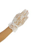 Girls Ivory Wrist Length Floral Lace Special Occasion Flower Girl Gloves 0-14 - SophiasStyle.com