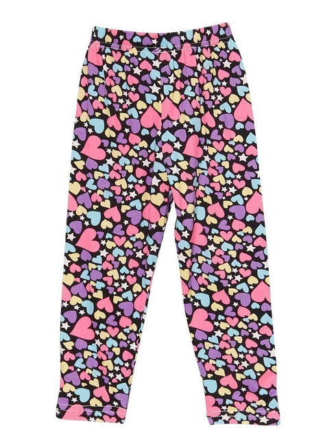 Girls Multi Color Rainbow Heart Star Ice Silk Leggings 9M-8 - SophiasStyle.com