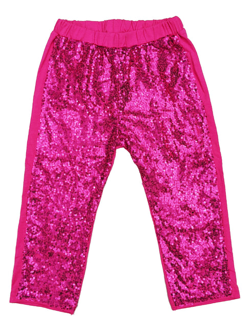 Girls Hot Pink Sequin Sports Casual Legging Pants 9M-8 - SophiasStyle.com