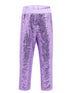 Girls Lavender Sequin Sports Casual Legging Pants 9M-8 - SophiasStyle.com