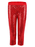 Girls Red Sequin Sports Casual Legging Pants 9M-8 - SophiasStyle.com