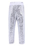 Girls Silver Sequin Sports Casual Legging Pants 9M-8 - SophiasStyle.com