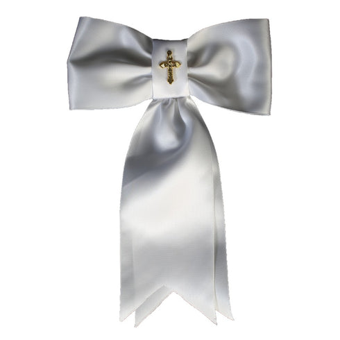 Lito Boys White Gold Cross First Communion Arm Band - SophiasStyle.com