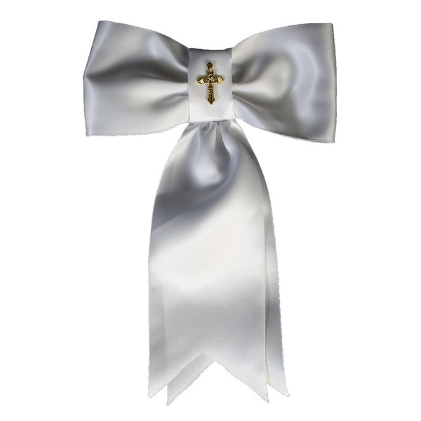 Lito Boys White Gold Cross First Communion Arm Band - SophiasStyle.com
