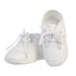 Lito Toddler Boy White Cotton Lace Up Christening Bootie 4-5 Toddler - SophiasStyle.com