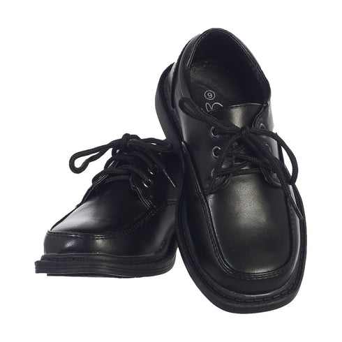 Lito Toddler Boys Black Lace Up Matte Special Occasion Dress Shoes 5-10 - SophiasStyle.com