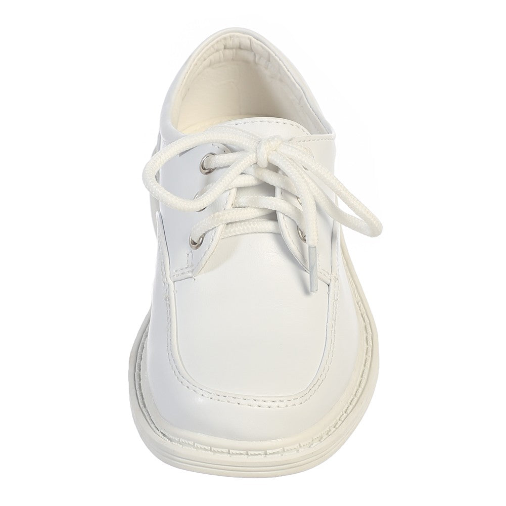 Little Big Boys White Lace Up Matte Special Occasion Dress Shoes
