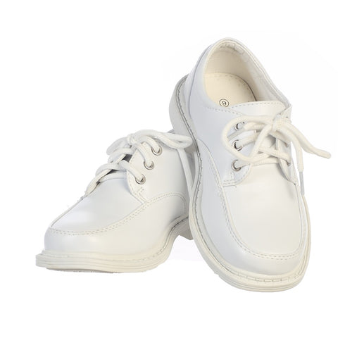 Lito Toddler Boys White Lace Up Matte Special Occasion Dress Shoes 5-10 - SophiasStyle.com