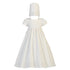 Lito Baby Girls White Cotton Smocked Bonnet Easter Christening Gown 0-18M - SophiasStyle.com