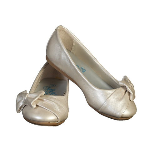 Lito Toddler Girls Ivory Bow June Special Occasion Dress Shoes 5-10 - SophiasStyle.com