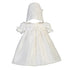 Lito Baby Girls White Lace Tulle Melissa Christening Easter Hat Dress Set 0-18M - SophiasStyle.com