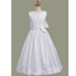 Lito Little Girls White Satin Sparkle Communion Dress 6 - SophiasStyle.com