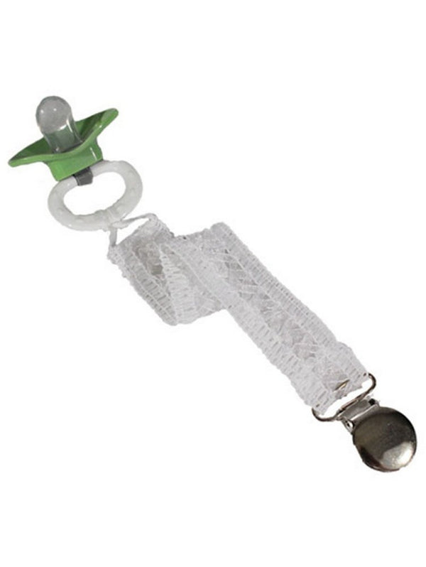 Little Things Mean A Lot Unisex White Lattice Universal Pacifier Clip - SophiasStyle.com