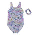 Girls White Multi Color Rainbow Dots Leotard S (9-24M)-XL (6-8) - SophiasStyle.com