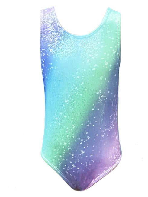 Little Girls Rainbow Shiny Hair Band Leotard 1T-8 - SophiasStyle.com