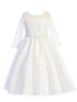 Swea Pea & Lilli Girls White Embroidery Tulle Skirt Communion Dress 6-12 - SophiasStyle.com