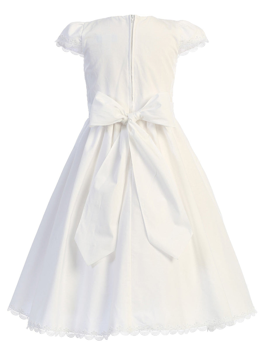 Swea Pea and Lilli Big Girls White Smocked Cotton Communion Dress 7