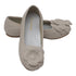 L'Amour Girls Cream Quilted Flower Ballet Trendy Flats 7-10 Toddler - SophiasStyle.com