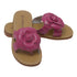 L'Amour Girls Fuchsia Flower Accent Thong Trendy Sandals 7-10 Toddler - SophiasStyle.com