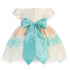 Lito Little Girls Ivory Teal Rosette Embroidered Organza Easter Dress 2-4T - SophiasStyle.com