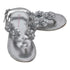 L'Amour Girls Silver Flower Blossom Accent Buckle Thong Sandals 11-4 Kids - SophiasStyle.com