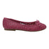 L'Amour Girls Fuchsia Perforated Bow Ballet Trendy Flats 11-4 Kids - SophiasStyle.com