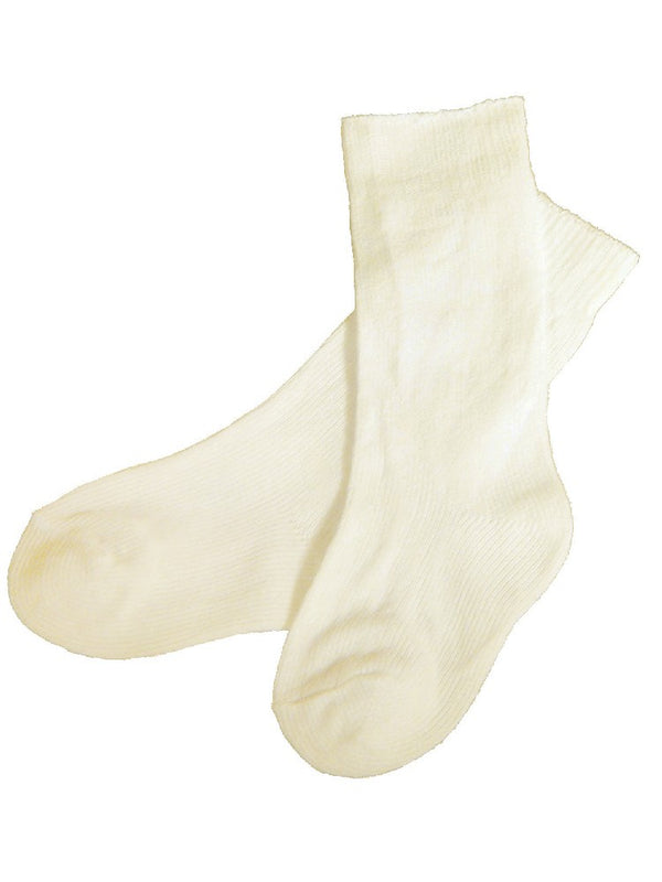 Little Things Mean A Lot Unisex Off White Knee Length Christening Socks NB-2T - SophiasStyle.com