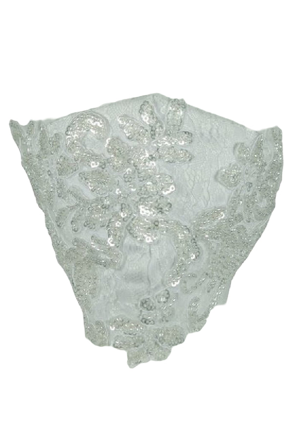 Cinderella Couture Girls White Sequin Lace Triple Layer Reusable Fashion Mask - SophiasStyle.com