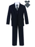 Magen Kids Boys Slim Fit 7 Pc Tie Bow Tie Pocket Square Suit 12M-18 - SophiasStyle.com