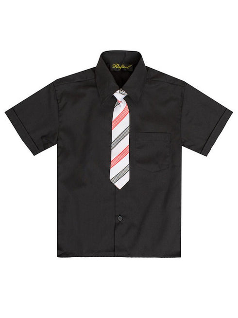 Rafael Boys Banana Tie Short Sleeve Dress Shirt 2T-20 - SophiasStyle.com