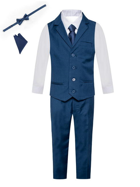 Magen Kids Boys Pant Vest Shirt 6 Piece Suit Vest Set 12M-14 - SophiasStyle.com