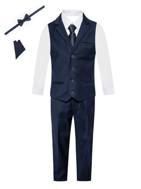 Magen Kids Boys Pant Vest Shirt 6 Piece Suit Vest Set 12M-14 - SophiasStyle.com
