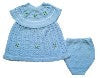 Baby Girls Multi Color Crochet Sweater Diaper Cover 2 Pc Set Newborn - SophiasStyle.com