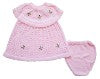 Baby Girls Multi Color Crochet Sweater Diaper Cover 2 Pc Set Newborn - SophiasStyle.com