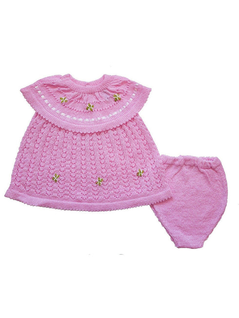 Baby Girls Multi Color Crochet Sweater Diaper Cover 2 Pc Set Newborn - SophiasStyle.com