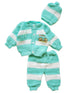 Unisex Baby Multi Color Crochet Hat Sweater Pant 3 Pc Set Newborn - SophiasStyle.com