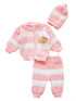 Unisex Baby Multi Color Crochet Hat Sweater Pant 3 Pc Set Newborn - SophiasStyle.com